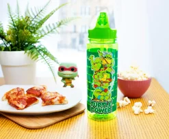 Teenage Mutant Ninja Turtles Water Bottle With Flip-Up Straw | Holds 20 Ounces