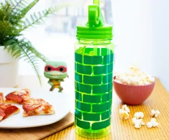 Teenage Mutant Ninja Turtles Water Bottle With Flip-Up Straw | Holds 20 Ounces