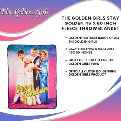 The Golden Girls Stay Golden 45 x 60 Inch Fleece Throw Blanket
