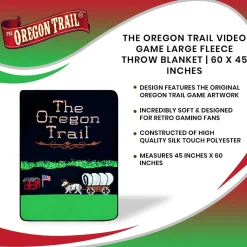 The Oregon Trail Video Game Large Fleece Throw Blanket | 60 x 45 Inches