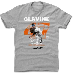 Tom Glavine Throwback Number WHT