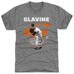 Tom Glavine Throwback Number WHT