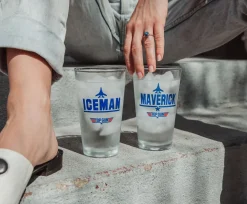 Top Gun Maverick and Iceman 20-Ounce Pint Glasses | Set of 2