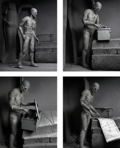 Universal Monsters 7 Inch Scale Action Figure | The Mummy (Black & White)