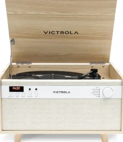 Victrola Century Bluetooth 6-in-1 Music Center Natural Wood
