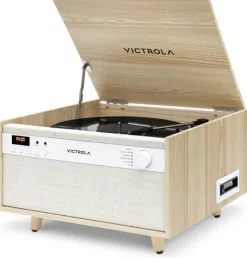 Victrola Century Bluetooth 6-in-1 Music Center Natural Wood