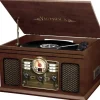 Victrola Classic 6 in 1 Espresso Wood Music Center with Bluetooth