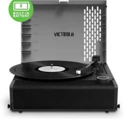 Victrola Revolution GO Portable Record Player: Gray