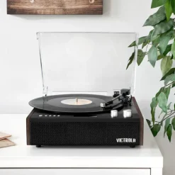 Victrola The Eastwood Hybrid Turntable - Speakers (Espresso)