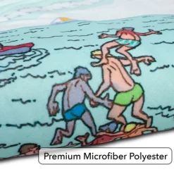 Where's Waldo On The Beach Lightweight Fleece Throw Blanket | 45 x 60 Inches